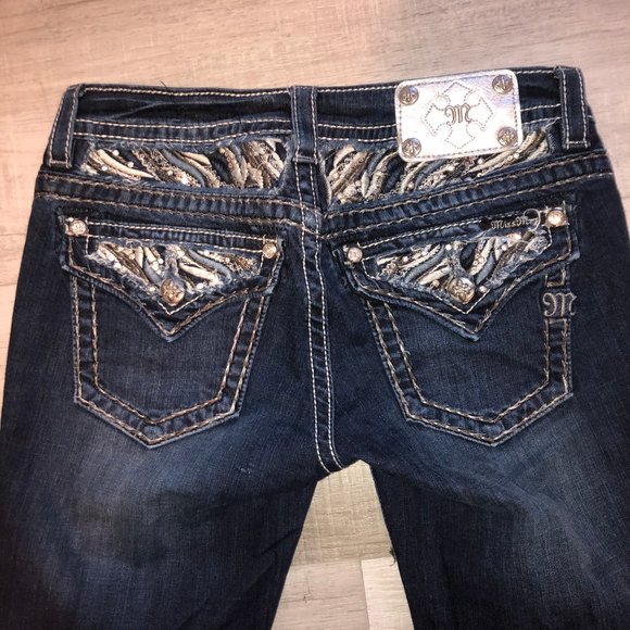 Miss Me Embellished Dark Wash Boot Cut Jeans - Picture 6 of 8